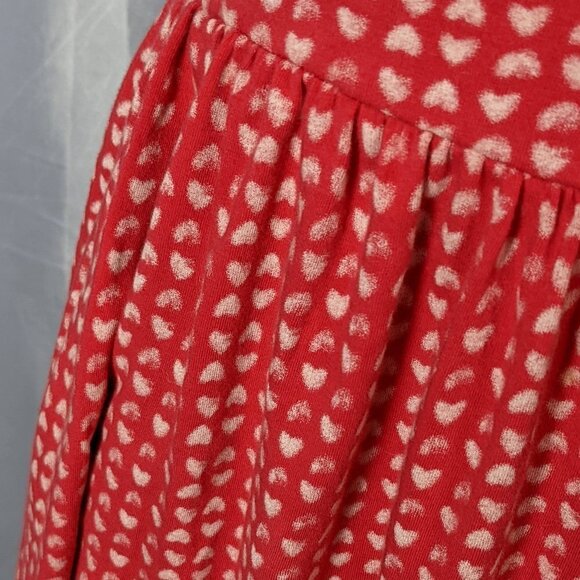 URBAN OUTFITTERS BY CORPUS Side Cut Out Knit Heart Print Sundress Red Size Small - Picture 6 of 13